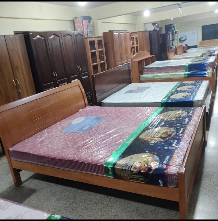 Imperial Teak Bedstead & Sleepwell Orthopaedic Center
