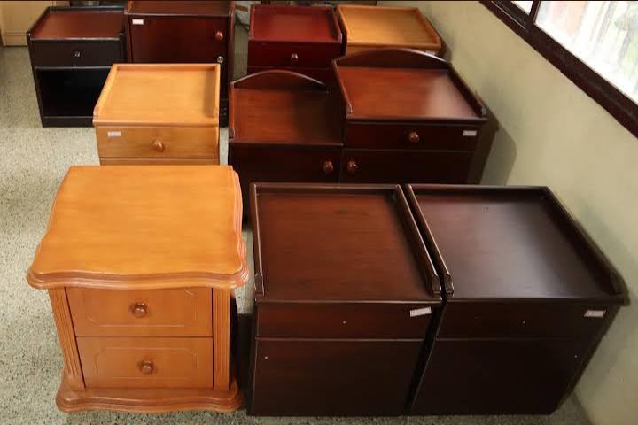 Crestview Solid Wood Dual-Drawer Bedside Nightstand